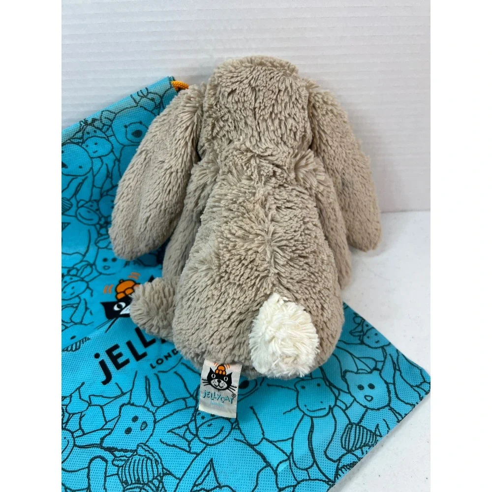 Jellycat Bashful Bunny Beige Plush Medium 11 Inch Stuffed Animal with Bag